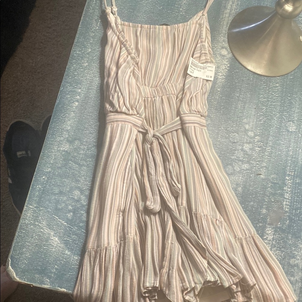 Striped Cream Dress